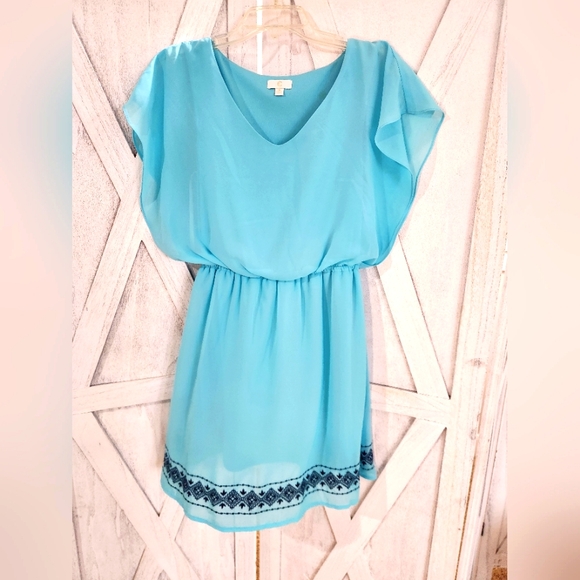 Charming Charlie Aqua Blue Mini Dress - Picture 1 of 6